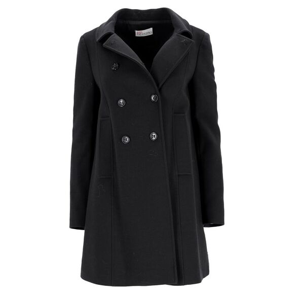 RED Valentino Jackets & Blazers - Red Valentino Garavani Double-Breasted Coat in Black Wool